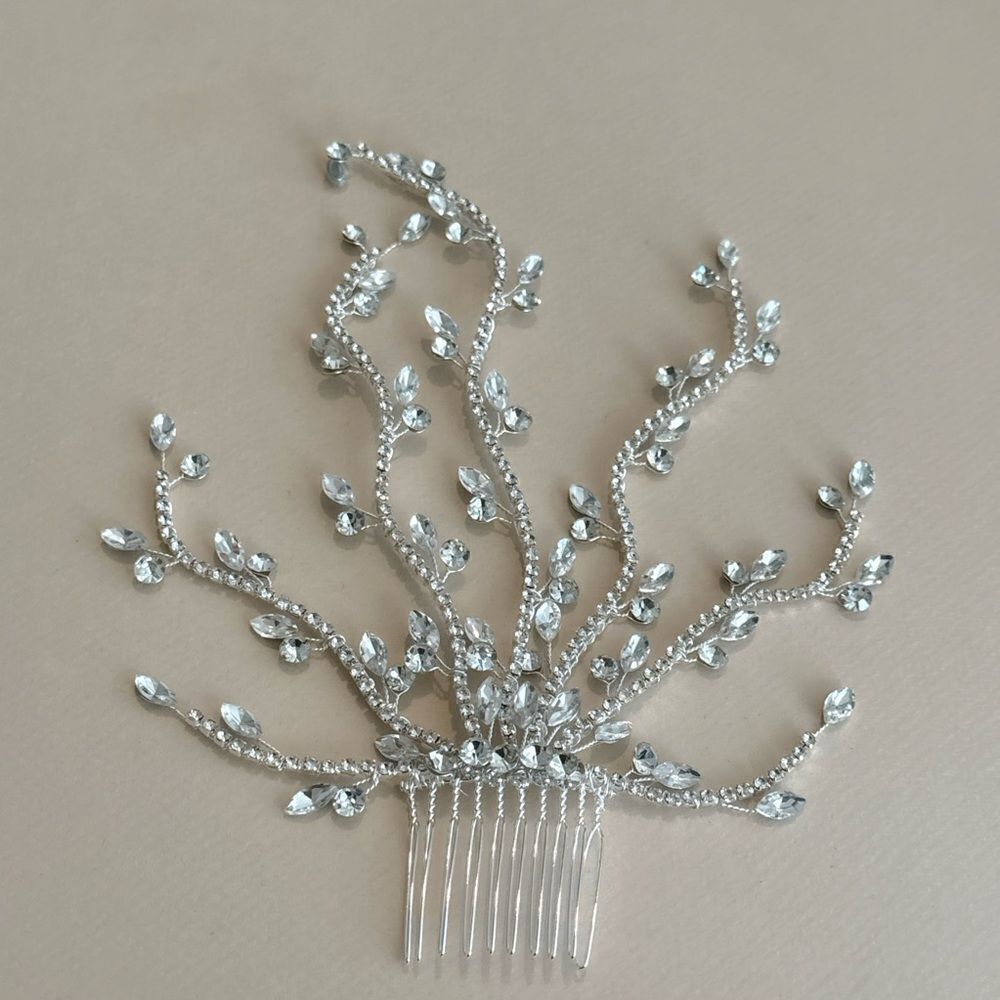Elegant Silver Hair Comb Accessory K32
